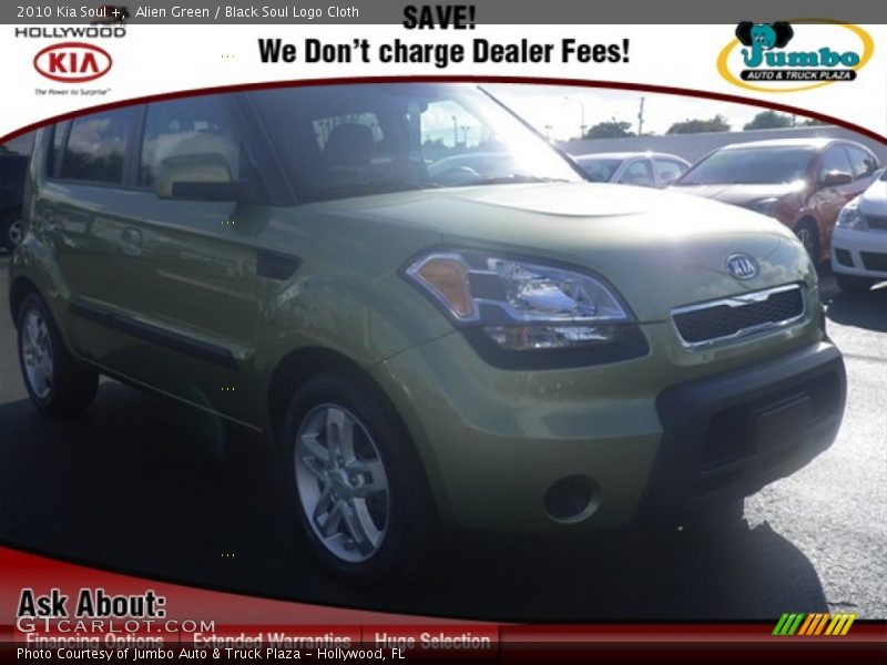 Alien Green / Black Soul Logo Cloth 2010 Kia Soul +