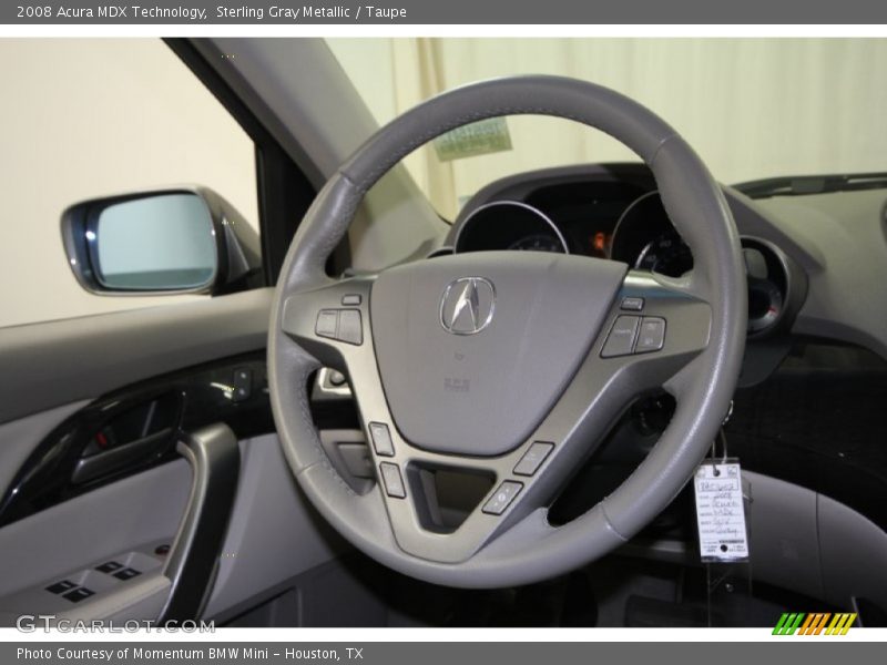 Sterling Gray Metallic / Taupe 2008 Acura MDX Technology