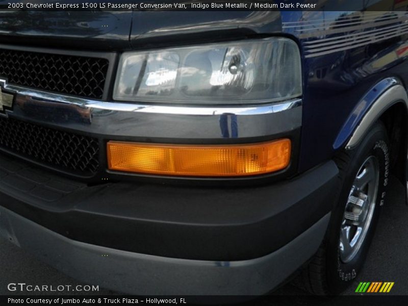 Indigo Blue Metallic / Medium Dark Pewter 2003 Chevrolet Express 1500 LS Passenger Conversion Van