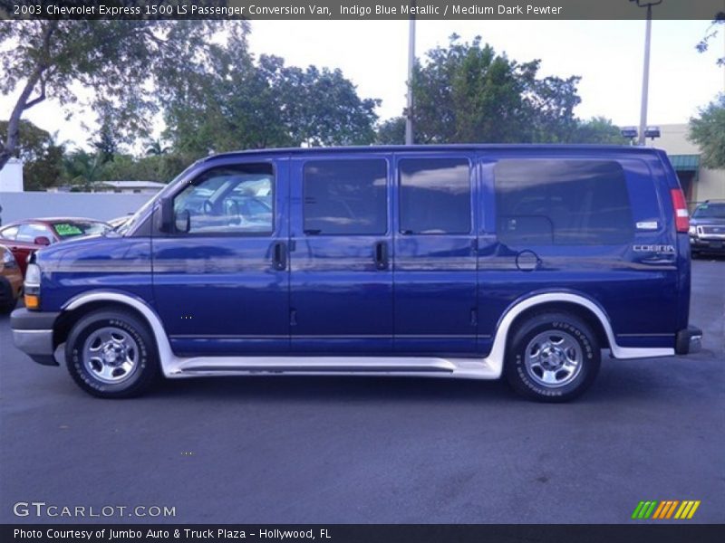 Indigo Blue Metallic / Medium Dark Pewter 2003 Chevrolet Express 1500 LS Passenger Conversion Van