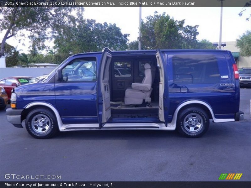 Indigo Blue Metallic / Medium Dark Pewter 2003 Chevrolet Express 1500 LS Passenger Conversion Van