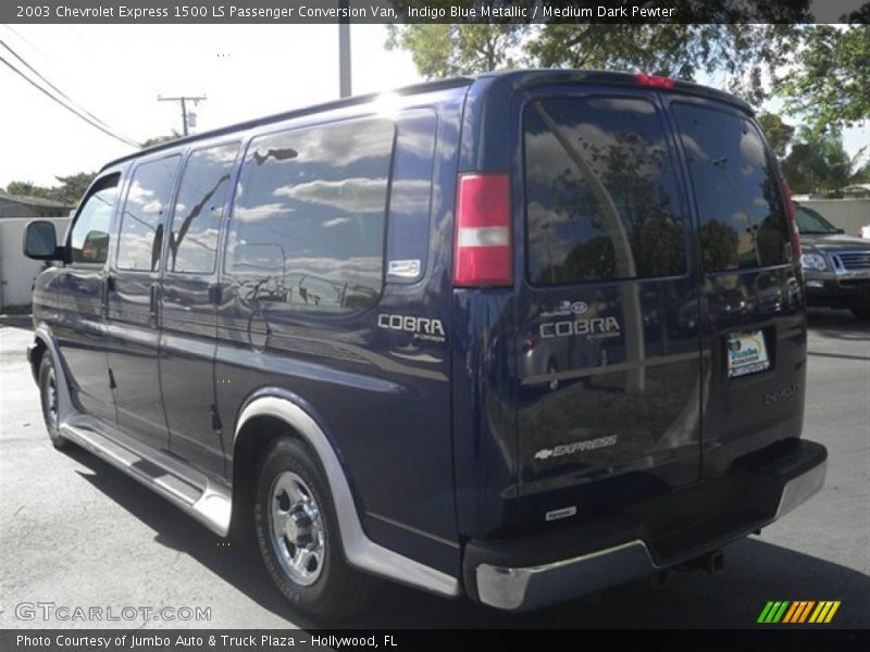 Indigo Blue Metallic / Medium Dark Pewter 2003 Chevrolet Express 1500 LS Passenger Conversion Van