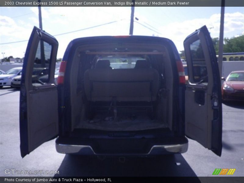 Indigo Blue Metallic / Medium Dark Pewter 2003 Chevrolet Express 1500 LS Passenger Conversion Van