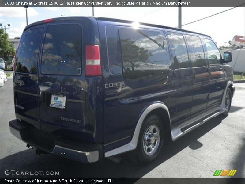 Indigo Blue Metallic / Medium Dark Pewter 2003 Chevrolet Express 1500 LS Passenger Conversion Van