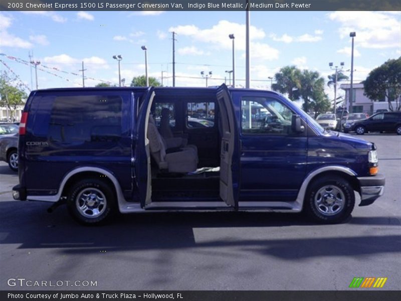 Indigo Blue Metallic / Medium Dark Pewter 2003 Chevrolet Express 1500 LS Passenger Conversion Van