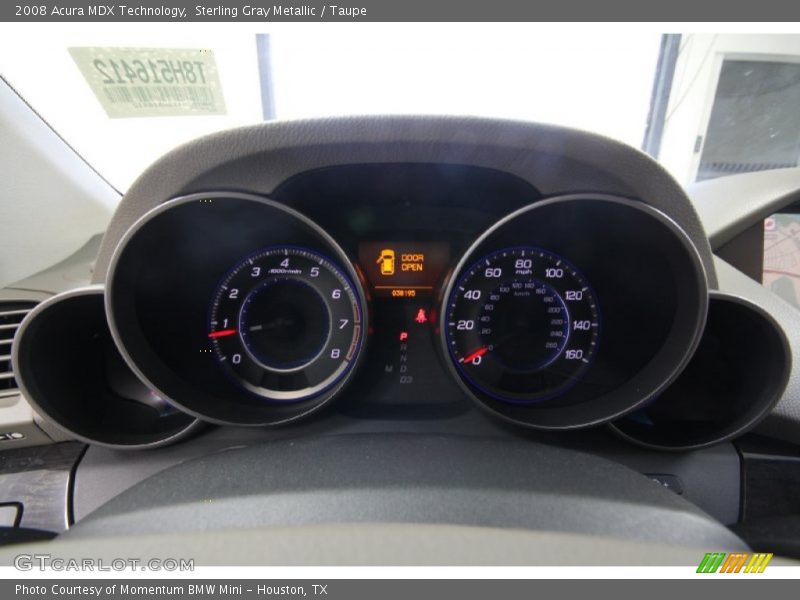 Sterling Gray Metallic / Taupe 2008 Acura MDX Technology