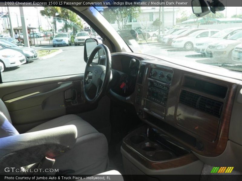 Indigo Blue Metallic / Medium Dark Pewter 2003 Chevrolet Express 1500 LS Passenger Conversion Van