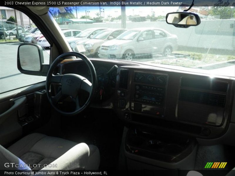 Indigo Blue Metallic / Medium Dark Pewter 2003 Chevrolet Express 1500 LS Passenger Conversion Van