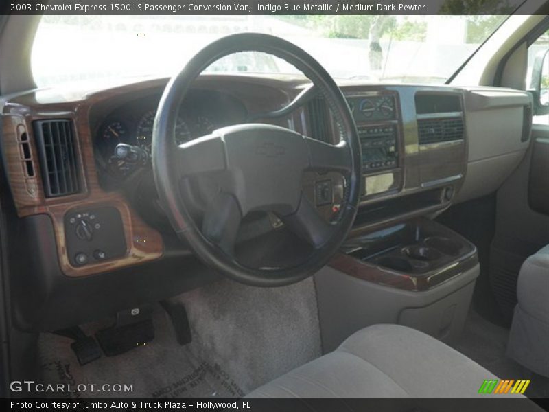 Indigo Blue Metallic / Medium Dark Pewter 2003 Chevrolet Express 1500 LS Passenger Conversion Van