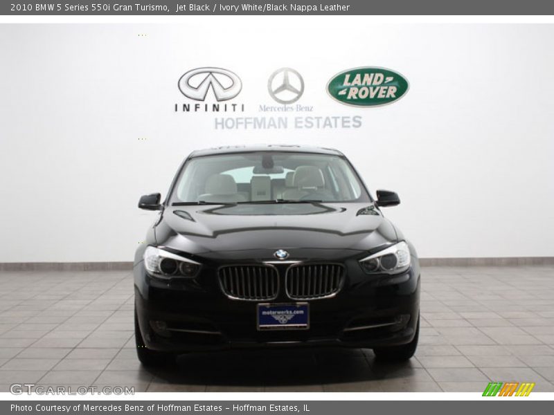 Jet Black / Ivory White/Black Nappa Leather 2010 BMW 5 Series 550i Gran Turismo
