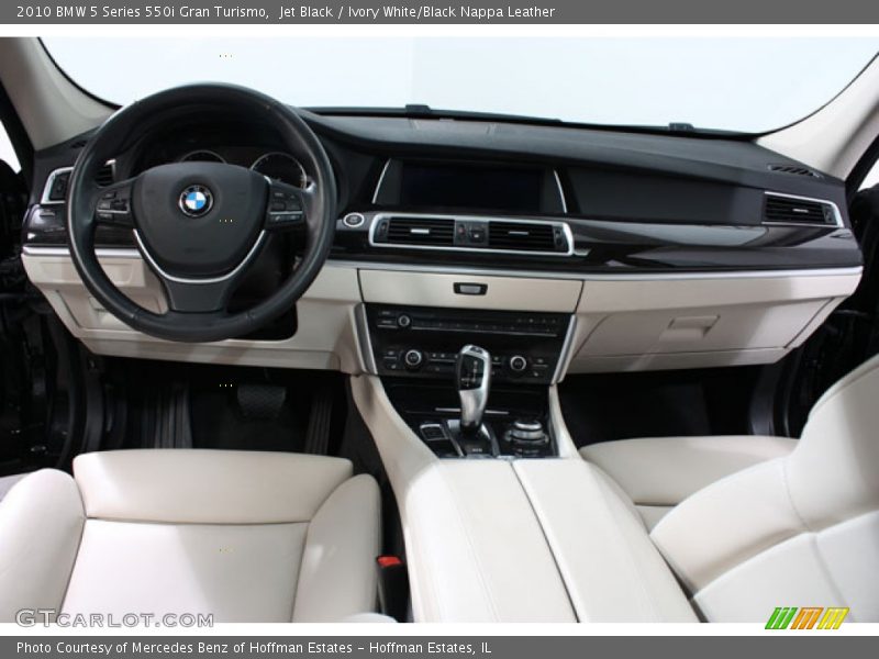 Jet Black / Ivory White/Black Nappa Leather 2010 BMW 5 Series 550i Gran Turismo