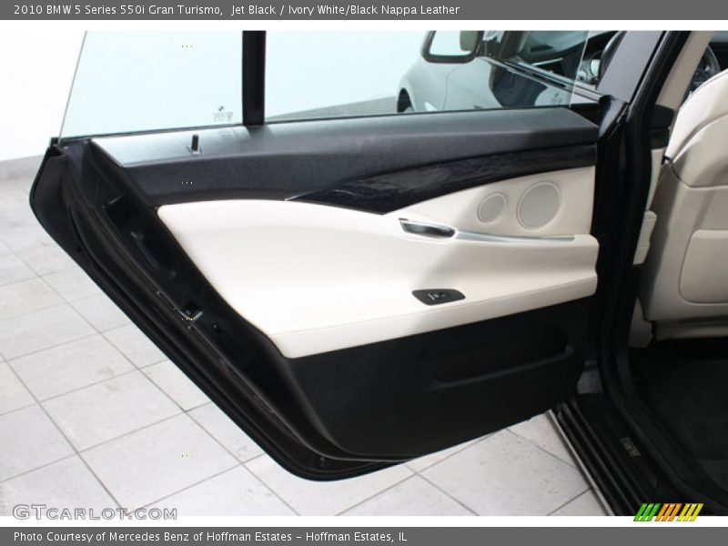 Jet Black / Ivory White/Black Nappa Leather 2010 BMW 5 Series 550i Gran Turismo