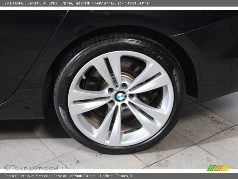 Jet Black / Ivory White/Black Nappa Leather 2010 BMW 5 Series 550i Gran Turismo