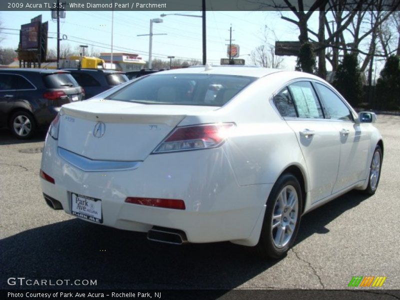 White Diamond Pearl / Parchment 2009 Acura TL 3.5