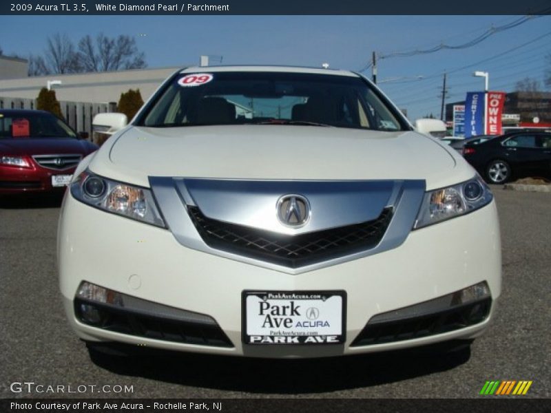 White Diamond Pearl / Parchment 2009 Acura TL 3.5