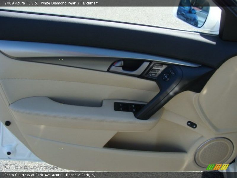 White Diamond Pearl / Parchment 2009 Acura TL 3.5