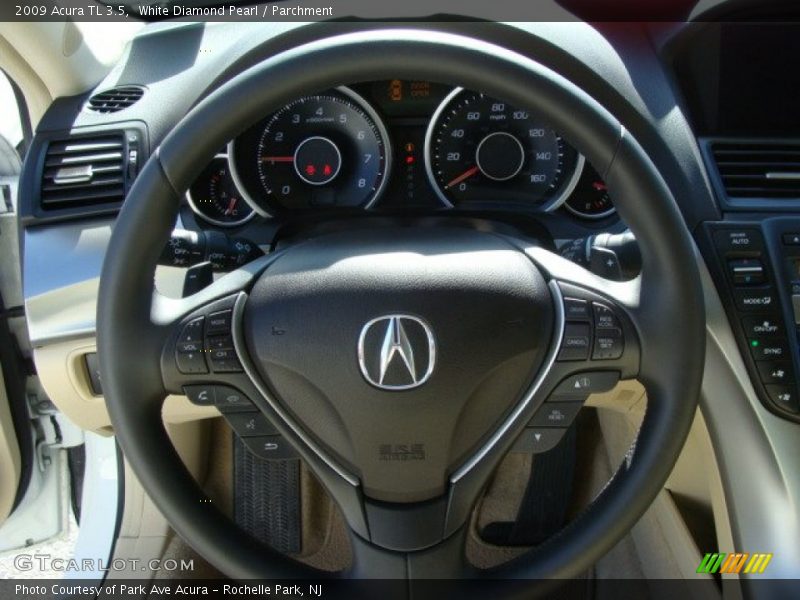 White Diamond Pearl / Parchment 2009 Acura TL 3.5