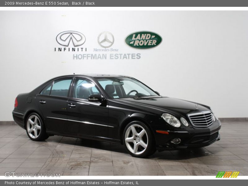 Black / Black 2009 Mercedes-Benz E 550 Sedan