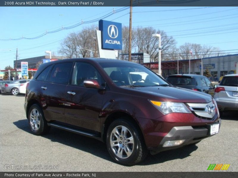 Dark Cherry Pearl / Ebony 2008 Acura MDX Technology