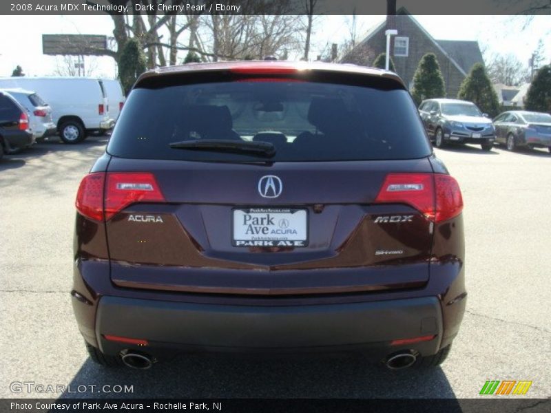 Dark Cherry Pearl / Ebony 2008 Acura MDX Technology