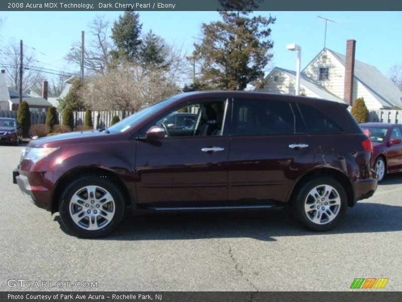 Dark Cherry Pearl / Ebony 2008 Acura MDX Technology