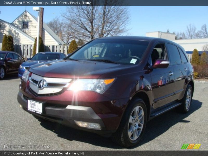 Dark Cherry Pearl / Ebony 2008 Acura MDX Technology