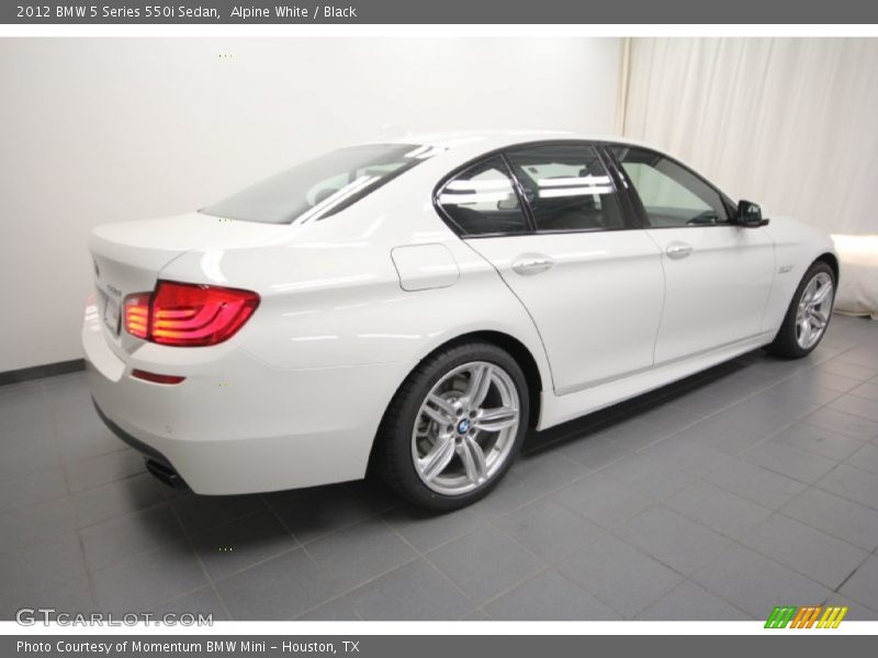 Alpine White / Black 2012 BMW 5 Series 550i Sedan