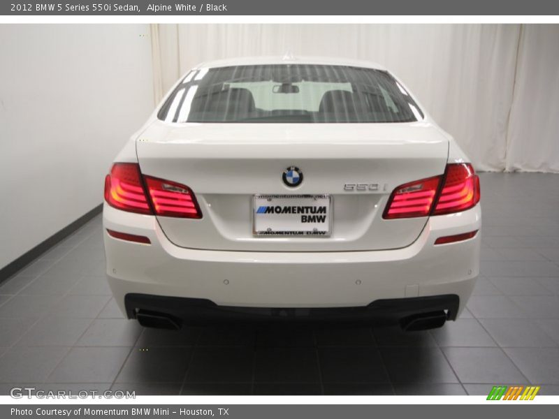 Alpine White / Black 2012 BMW 5 Series 550i Sedan