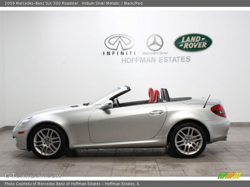 Iridium Silver Metallic / Black/Red 2009 Mercedes-Benz SLK 300 Roadster