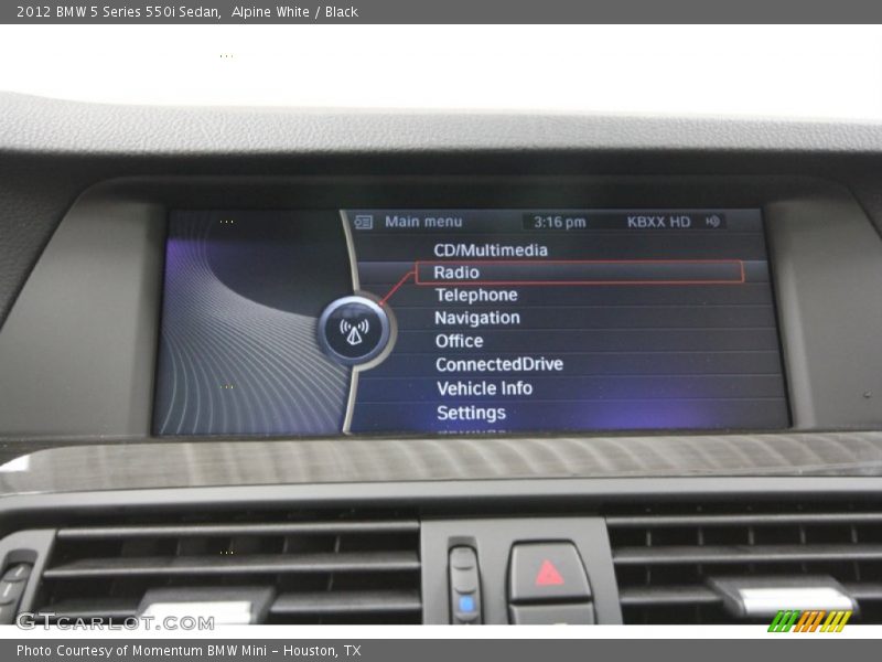 Alpine White / Black 2012 BMW 5 Series 550i Sedan