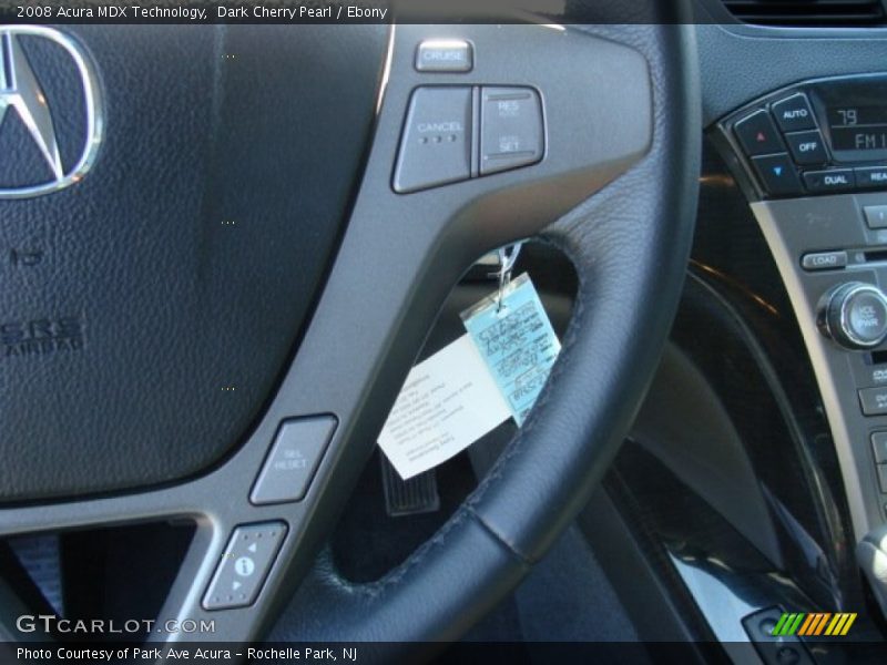 Dark Cherry Pearl / Ebony 2008 Acura MDX Technology