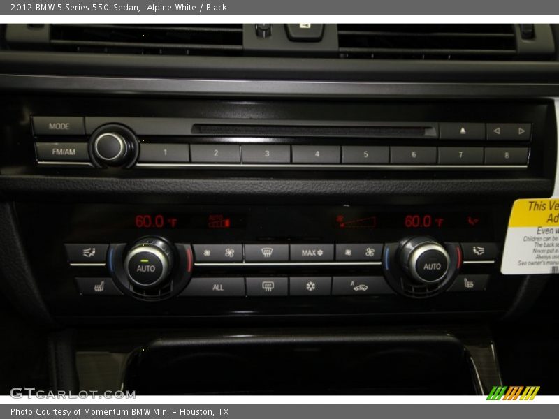 Alpine White / Black 2012 BMW 5 Series 550i Sedan