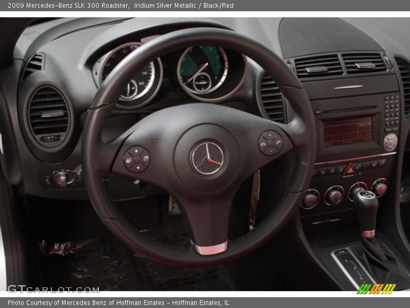 Iridium Silver Metallic / Black/Red 2009 Mercedes-Benz SLK 300 Roadster