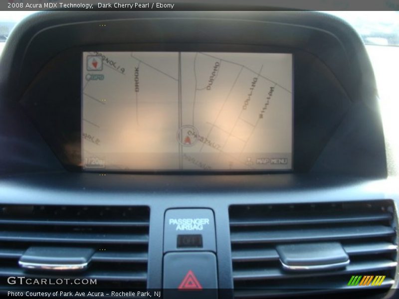 Dark Cherry Pearl / Ebony 2008 Acura MDX Technology