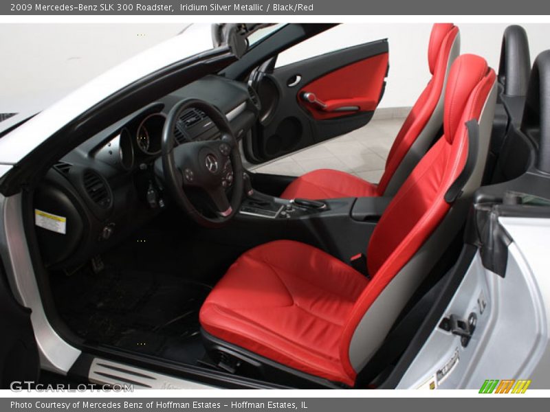 Iridium Silver Metallic / Black/Red 2009 Mercedes-Benz SLK 300 Roadster