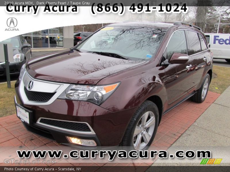 Dark Cherry Pearl / Taupe Gray 2010 Acura MDX