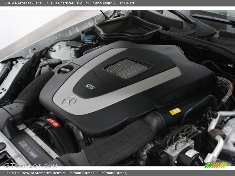 Iridium Silver Metallic / Black/Red 2009 Mercedes-Benz SLK 300 Roadster