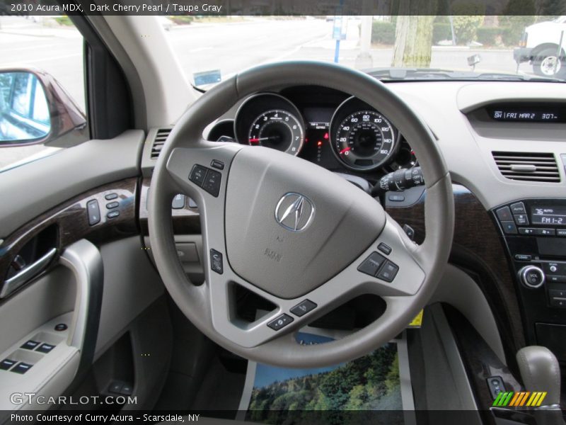 Dark Cherry Pearl / Taupe Gray 2010 Acura MDX