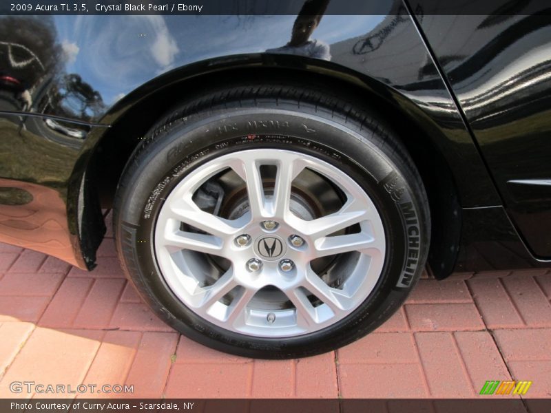 Crystal Black Pearl / Ebony 2009 Acura TL 3.5