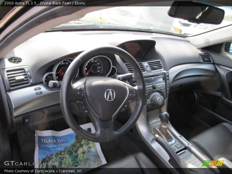 Crystal Black Pearl / Ebony 2009 Acura TL 3.5