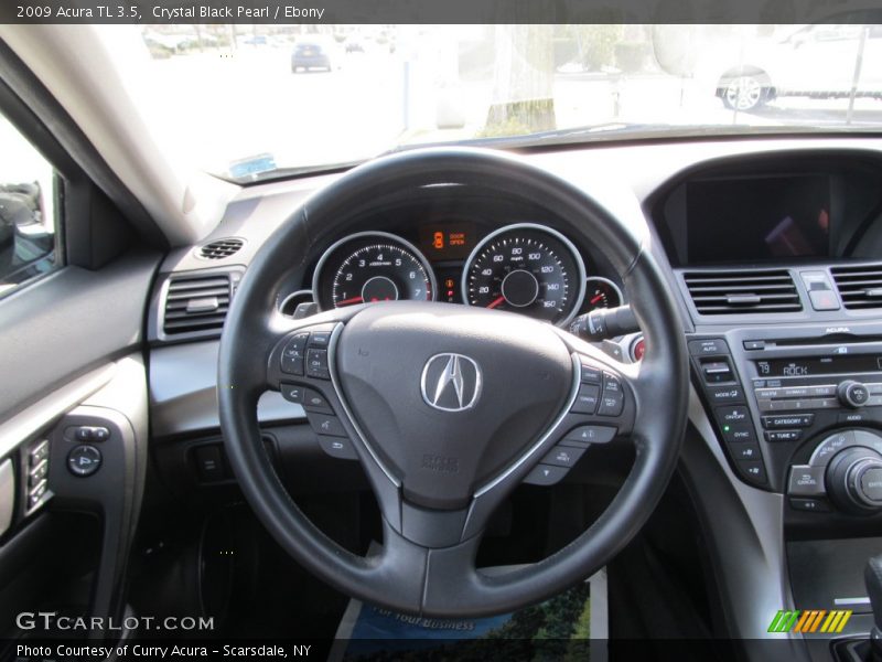 Crystal Black Pearl / Ebony 2009 Acura TL 3.5