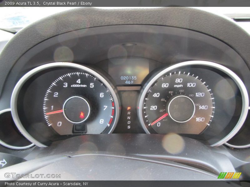 Crystal Black Pearl / Ebony 2009 Acura TL 3.5