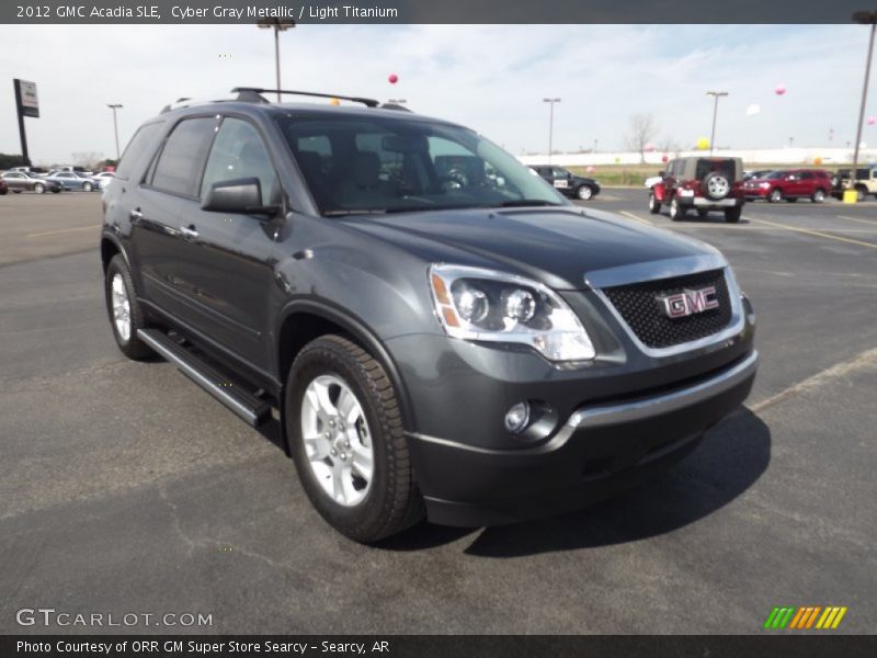 Cyber Gray Metallic / Light Titanium 2012 GMC Acadia SLE