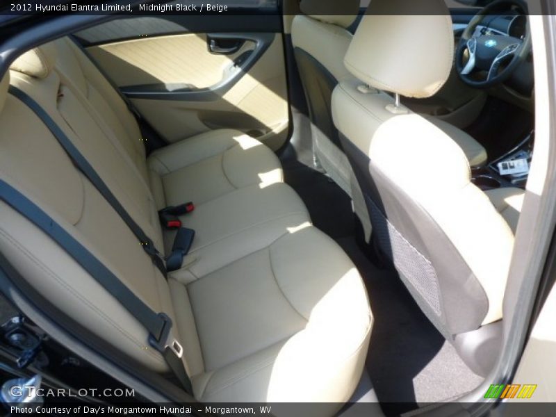 Midnight Black / Beige 2012 Hyundai Elantra Limited