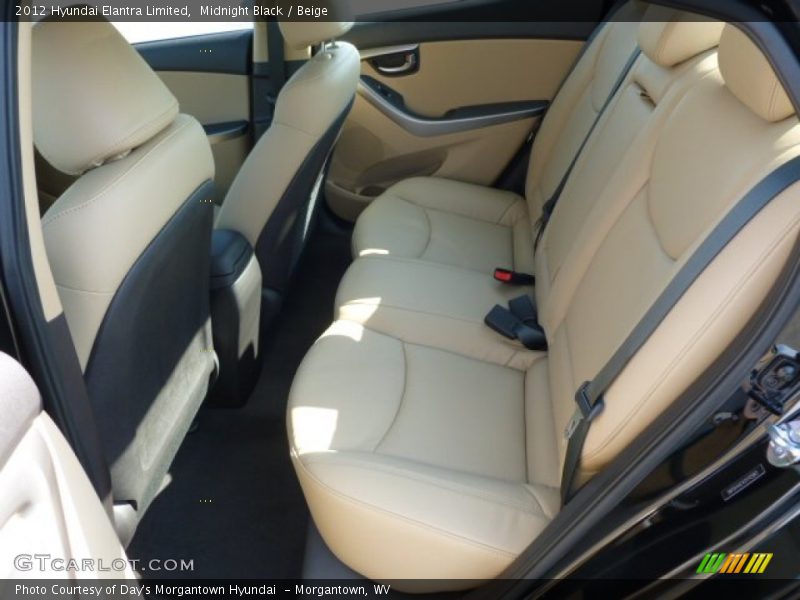 Midnight Black / Beige 2012 Hyundai Elantra Limited