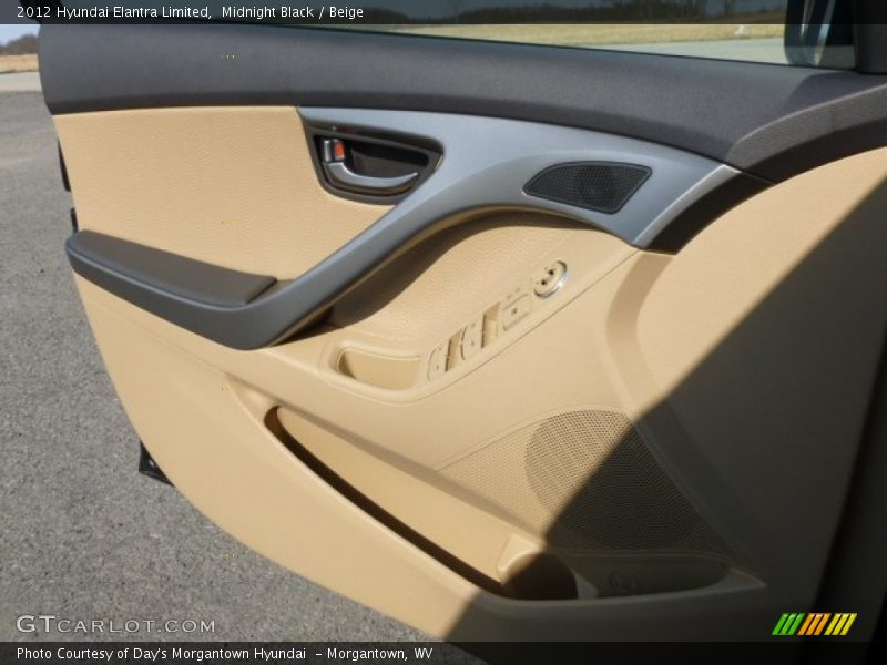 Midnight Black / Beige 2012 Hyundai Elantra Limited