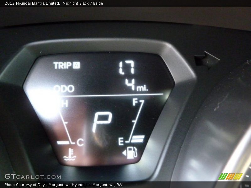 Midnight Black / Beige 2012 Hyundai Elantra Limited