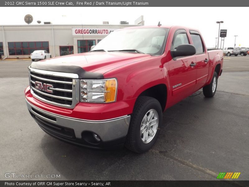 Fire Red / Dark Titanium/Light Titanium 2012 GMC Sierra 1500 SLE Crew Cab