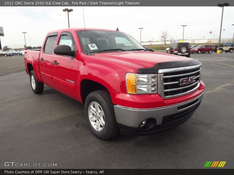Fire Red / Dark Titanium/Light Titanium 2012 GMC Sierra 1500 SLE Crew Cab
