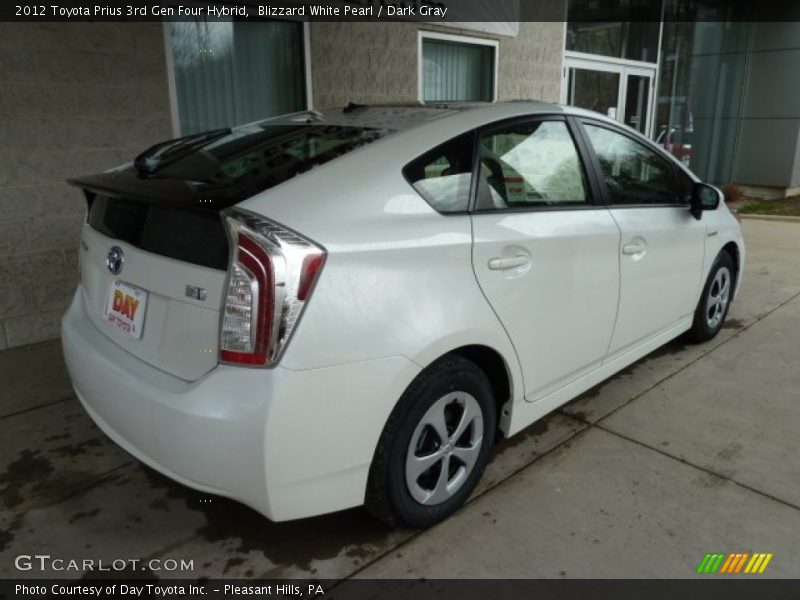 Blizzard White Pearl / Dark Gray 2012 Toyota Prius 3rd Gen Four Hybrid